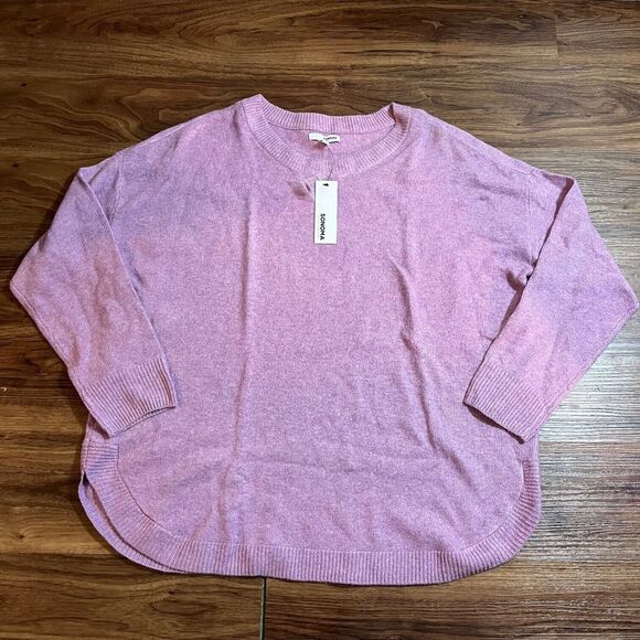 Sonoma Sweaters - NWT Sonoma Crew Neck Long Sleeve Sweater Women's XL Purple Pullover Sweatshirt